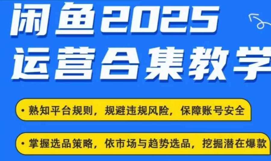 2025闲鱼电商运营全集，2025最新咸鱼玩法