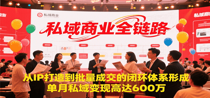 私域商业全链路，从IP打造到批量成交的闭环体系形成，单月私域变现600万