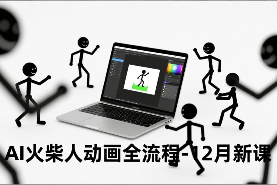 AI火柴人动画全流程-12月新课，文案生成、声音克隆、视频剪辑，零基础快速产出动画