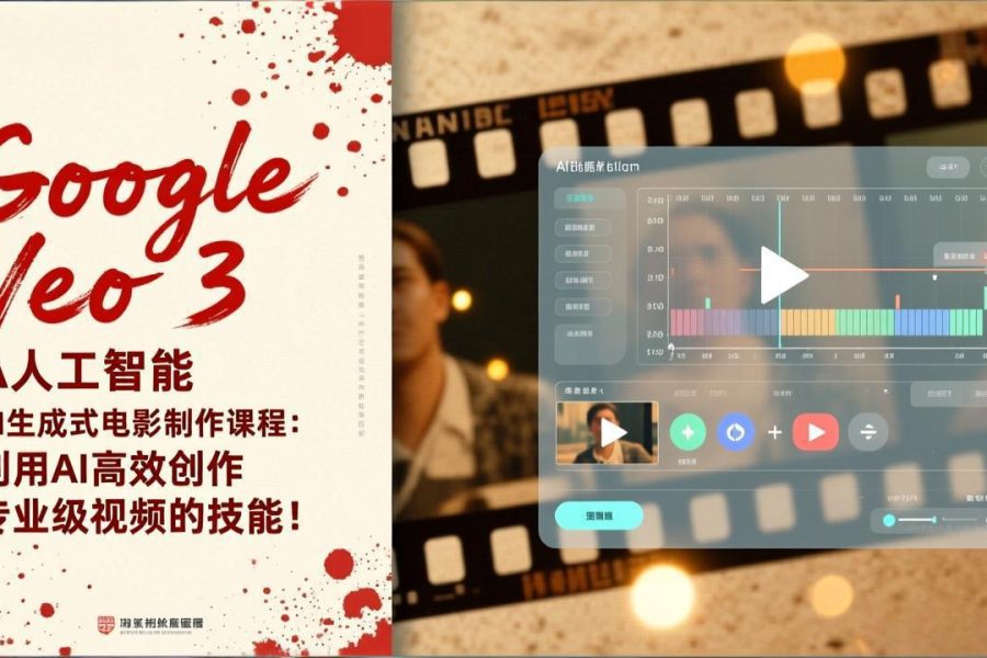 Google Veo 3人工智能AI生成式电影制作课程：利用AI高效创作专业级视频的技能！