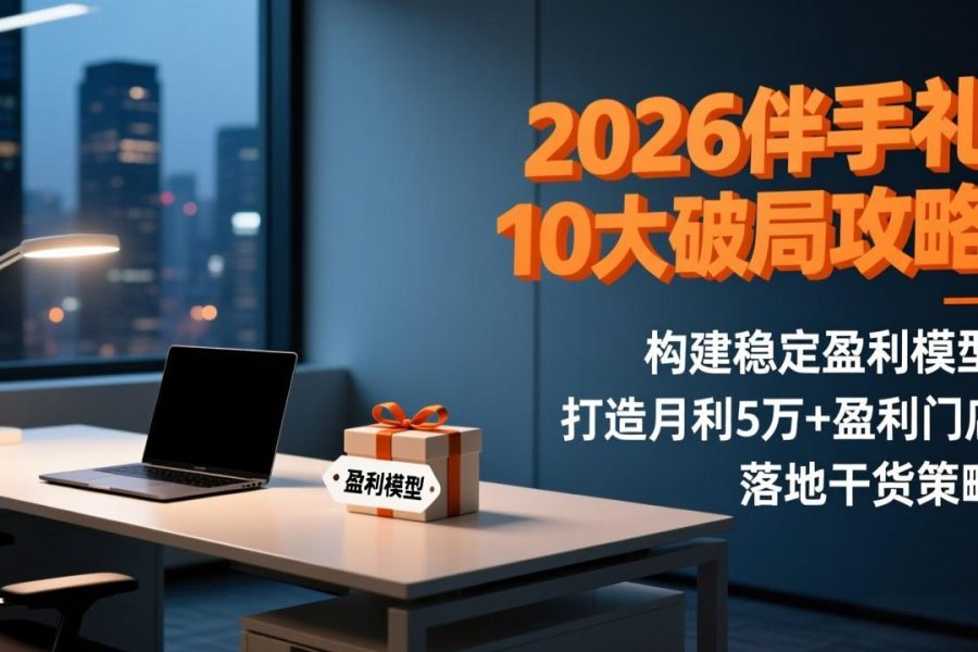 2026伴手礼10大破局攻略：构建稳定盈利模型，打造月利5万+盈利门店，落地干货策略