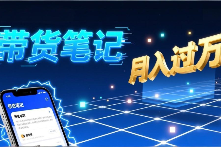 小红书爆款笔记带货实战：拆解封面标题正文全要素，手把手教你单篇笔记带货月入过万