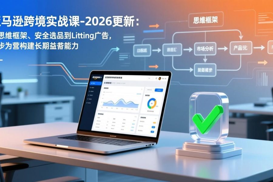 亚马逊跨境实战课-2026更新：从思维框架、安全选品到Listing广告，步步为营构建长期盈利能力