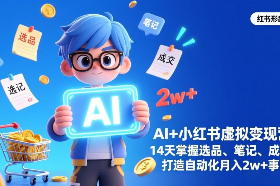 AI+小红书虚拟变现营(完结