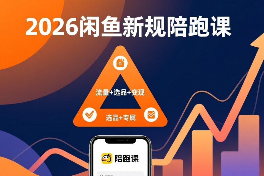 2026闲鱼高阶陪跑课全新上线，带你吃透新规玩转选品流量，从零搭建稳定变现盈利体系