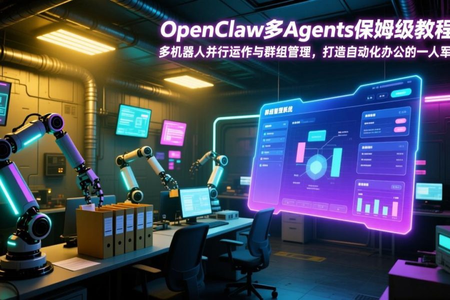OpenClaw多Agents保姆级教程：多机器人并行运作与群组管理，打造自动化办公的一人军团