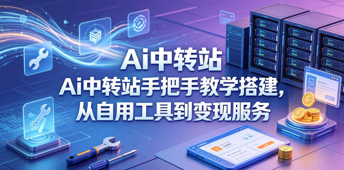 Ai中转站手把手教学搭建，从自用工具到变现服务-创课坊