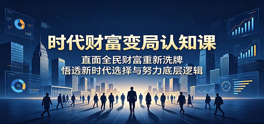 时代财富变局认知课：直面全民财富重新洗牌，悟透新时代选择与努力底层逻辑-创课坊