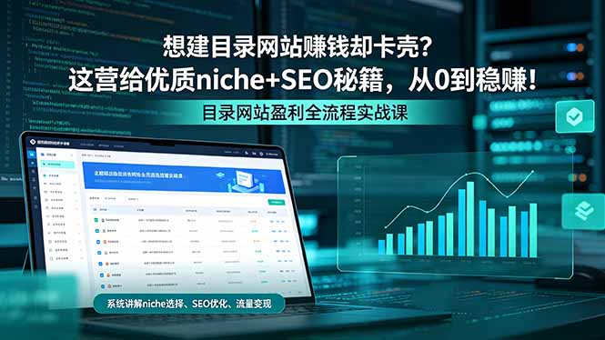 想建目录网站赚钱却卡壳？这营给优质 niche+SEO 秘籍，从 0 到稳赚！-创课坊