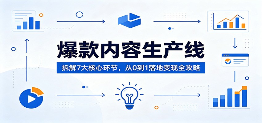 爆款内容生产线：拆解7大核心环节，从0到1落地变现全攻略-创课坊