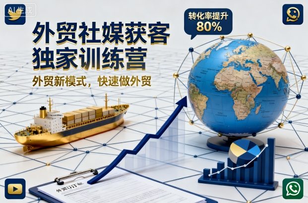 外贸社媒获客独家训练营，外贸新模式，快速做外贸(更新26年4月)-创课坊
