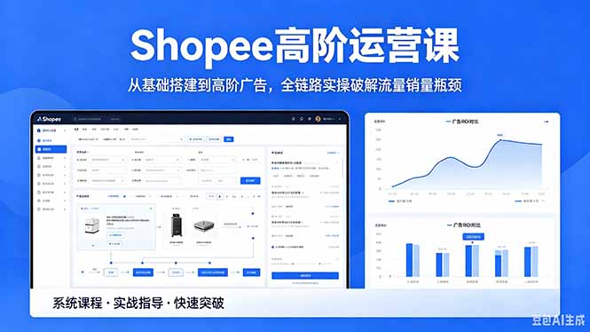 Shopee高阶运营课-2026年5月更新，从基础搭建到高阶广告，全链路实操破解流量销量瓶颈-创课坊