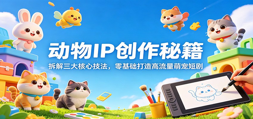 动物IP创作秘籍：拆解三大核心技法，零基础打造高流量萌宠短剧-创课坊