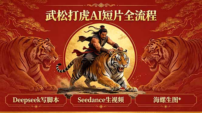 武松打虎AI短片全流程：Deepseek写脚本+Seedance生视频+海螺生图-创课坊