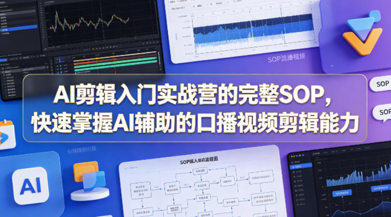 AI剪辑入门实战营的完整SOP，快速掌握AI辅助的口播视频剪辑能力-创课坊
