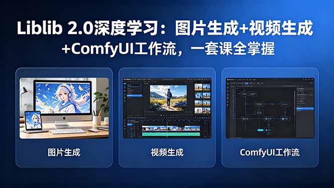 Liblib 2.0深度学习：图片生成+视频生成+ComfyUI工作流，一套课全掌握-创课坊