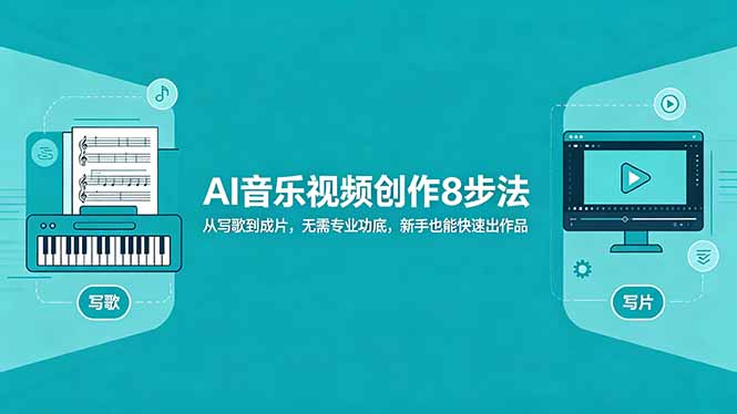 AI音乐视频创作8步法：从写歌到成片，无需专业功底，新手也能快速出作品-创课坊