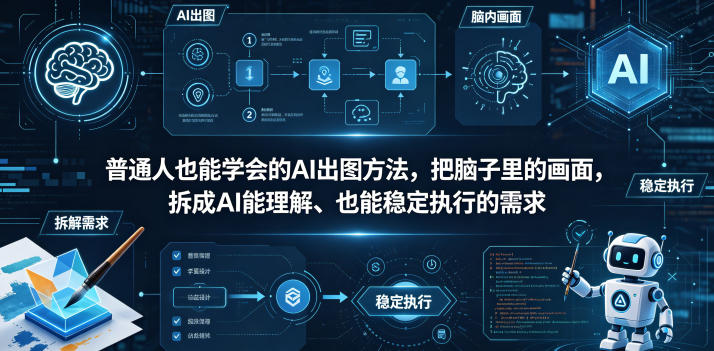 普通⼈也能学会的AI出图⽅法，把脑子里的画面，拆成AI能理解、也能稳定执行的需求【文档】-创课坊