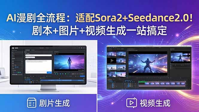 AI漫剧全流程：适配Sora2+Seedance2.0！剧本+图片+视频生成一站搞定-创课坊