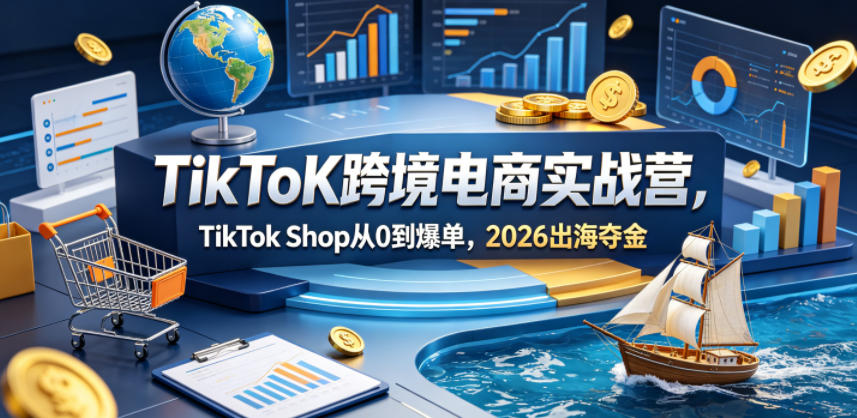 TikToK跨境电商实战营，TikTok Shop从0到爆单，2026出海夺金-创课坊