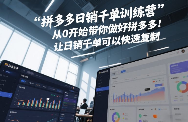拼多多日销千单训练营，从0开始带你做好拼多多，让日销千单可以快速复制(更新26年4月)-创课坊