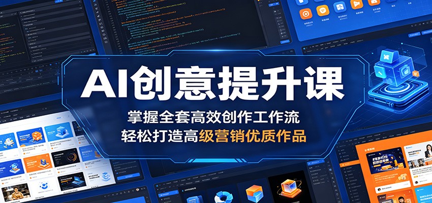 AI创意提升课：掌握全套高效创作工作流，轻松打造高级营销优质作品-创课坊