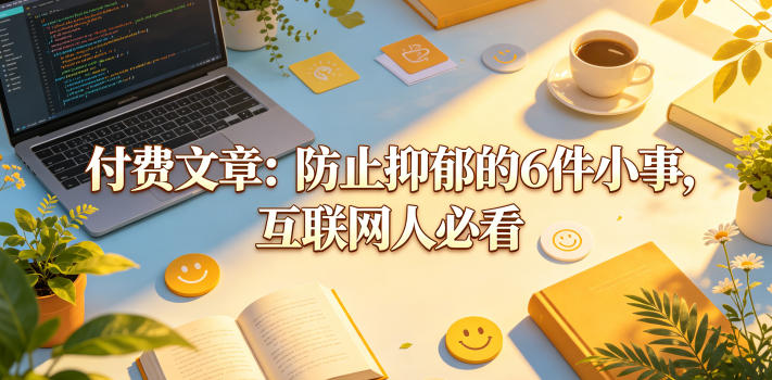 付费文章：防止抑郁的6件小事，互联网人必看！-创课坊