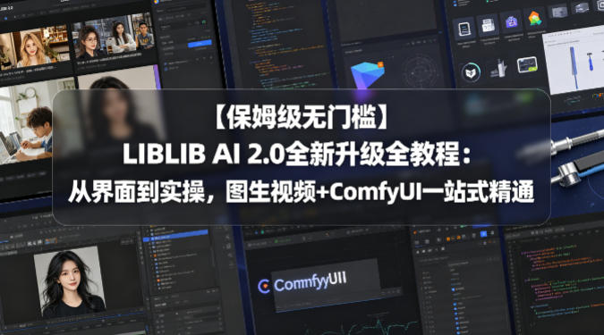 【保姆级无门槛】LIBLIB AI 2.0全新升级全教程：从界面到实操，图生视频+ComfyUI一站式精通-创课坊